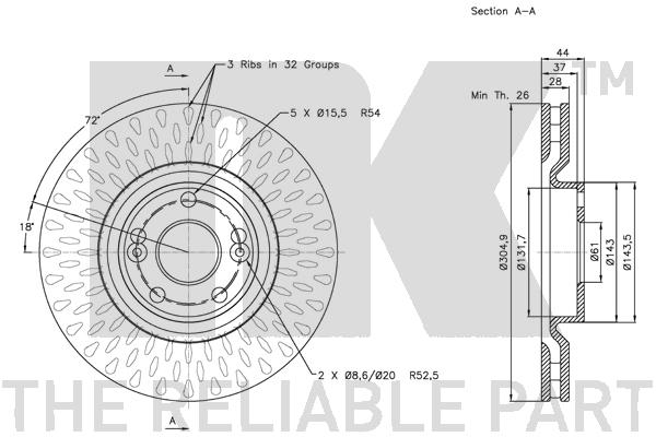 NK 203942 Bremsscheibe