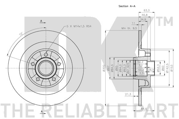 NK 203943 Bremsscheibe