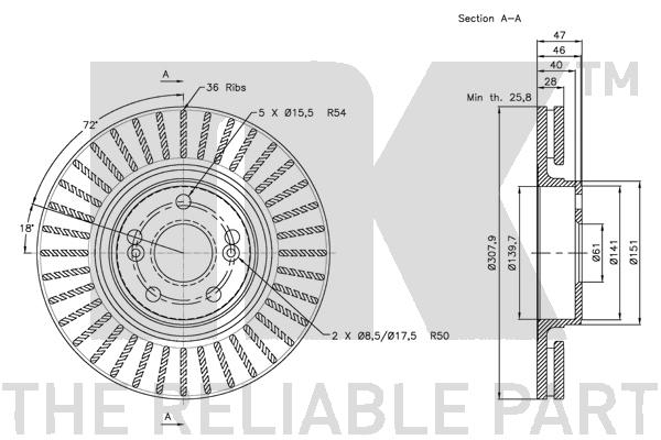 NK 203948 Bremsscheibe