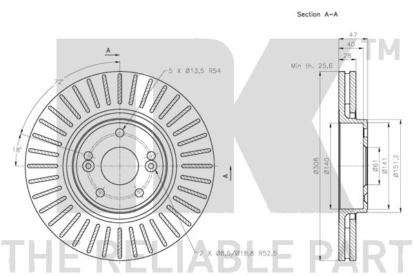 NK 203961 Bremsscheibe