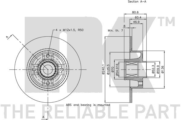 NK 203964 Bremsscheibe