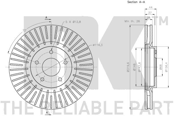 NK 203968 Bremsscheibe