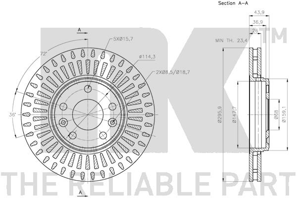 NK 203971 Bremsscheibe