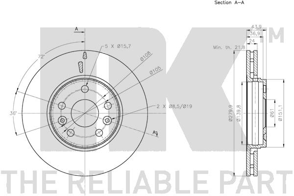 NK 203974 Bremsscheibe