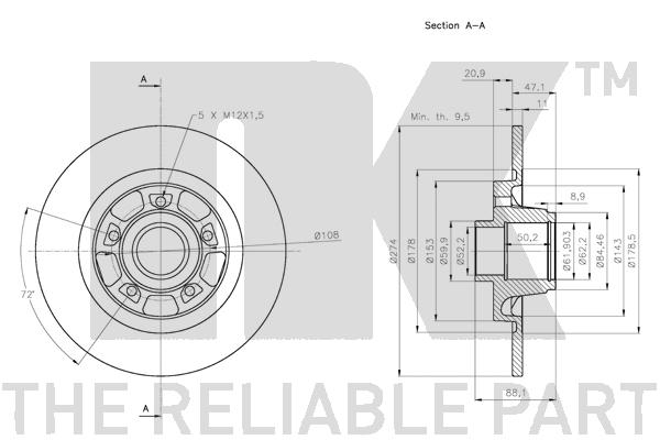 NK 203975 Bremsscheibe