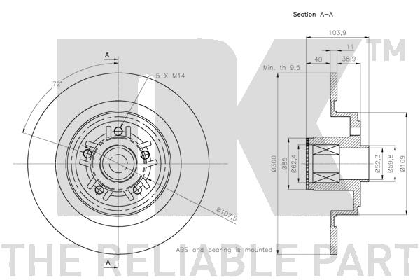 NK 203986 Bremsscheibe