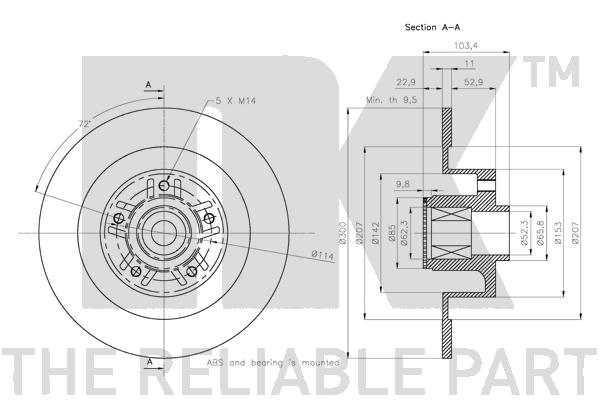 NK 203988 Bremsscheibe