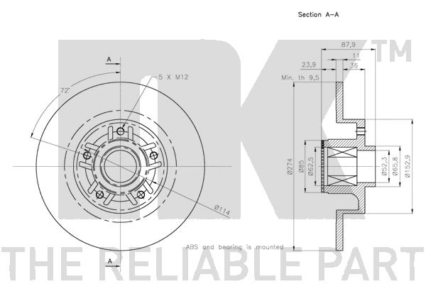 NK 203991 Bremsscheibe