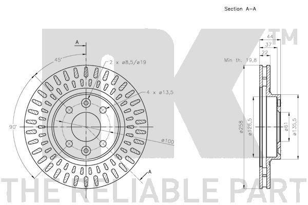 NK 203996 Bremsscheibe