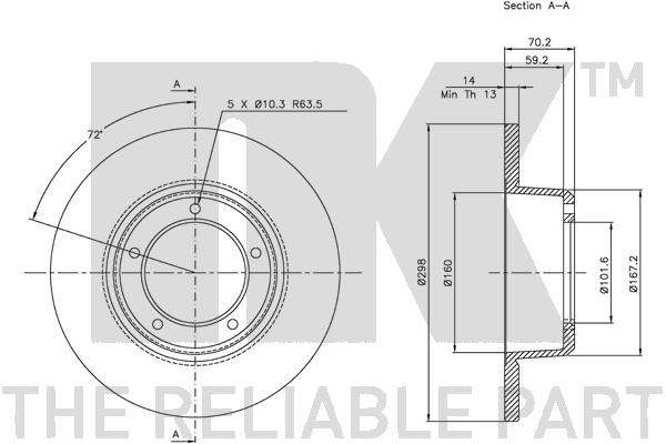 NK 204001 Bremsscheibe
