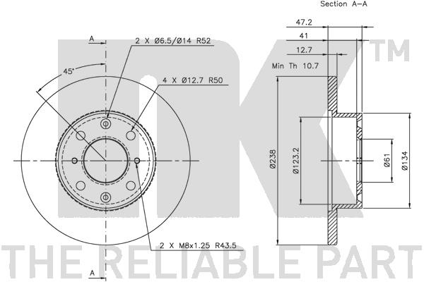 NK 204006 Bremsscheibe