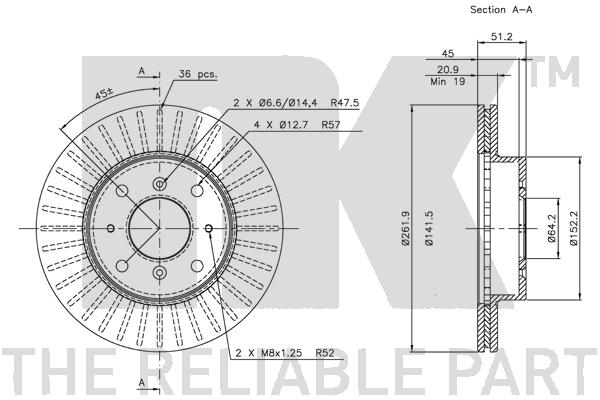 NK 204009 Bremsscheibe