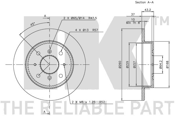 NK 204011 Bremsscheibe