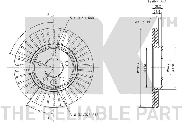 NK 204013 Bremsscheibe