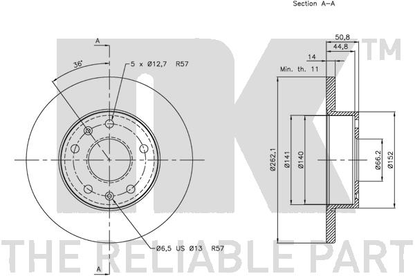 NK 204014 Bremsscheibe