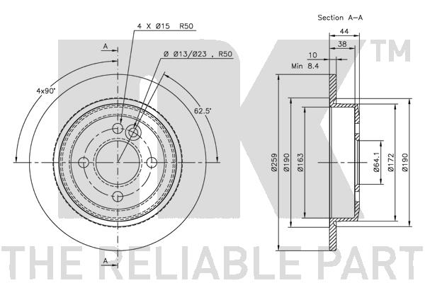 NK 204017 Bremsscheibe