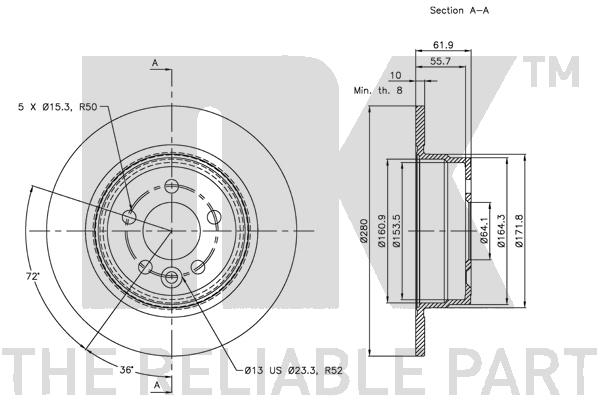 NK 204018 Bremsscheibe