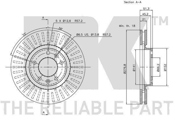 NK 204020 Bremsscheibe
