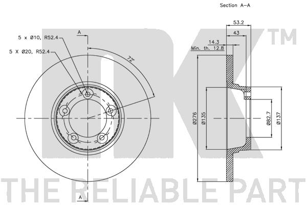 NK 204021 Bremsscheibe