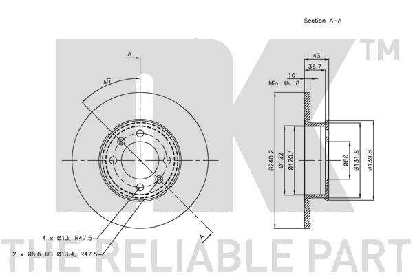 NK 204024 Bremsscheibe