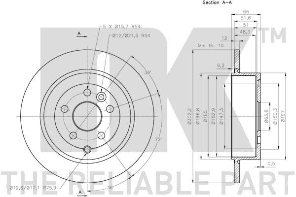 NK 204031 Bremsscheibe