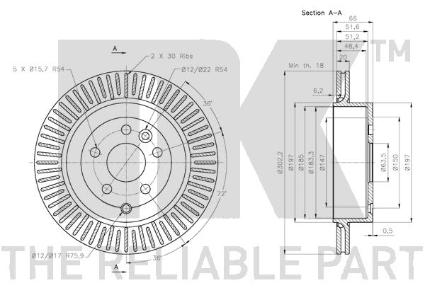 NK 204033 Bremsscheibe
