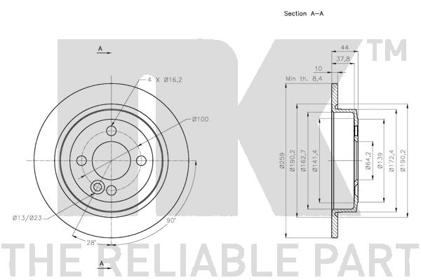NK 204036 Bremsscheibe