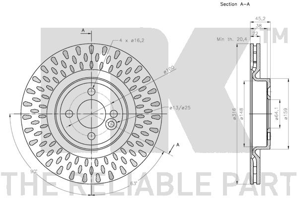 NK 204046 Bremsscheibe