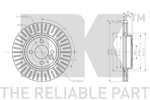 NK 204050 Bremsscheibe