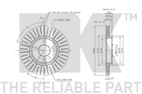 NK 314055 Bremsscheibe