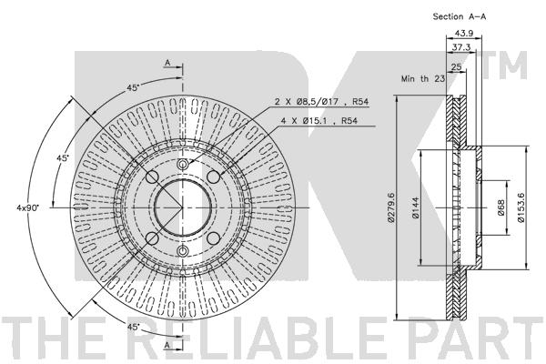NK 204108 Bremsscheibe