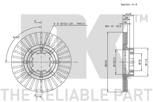 NK 204402 Bremsscheibe