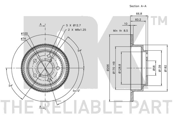 NK 204404 Bremsscheibe