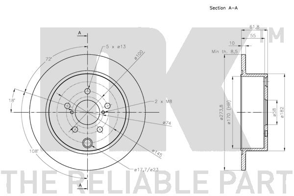 NK 204422 Bremsscheibe