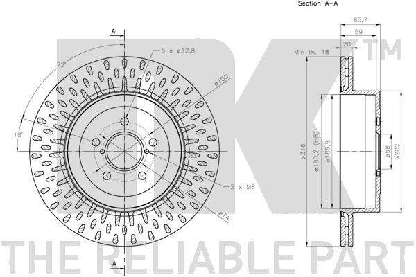 NK 204423 Bremsscheibe