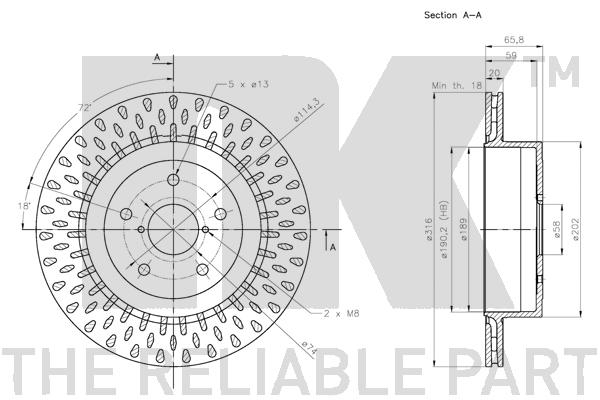 NK 204424 Bremsscheibe