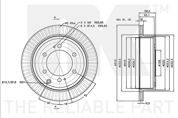 NK 2045101 Bremsscheibe