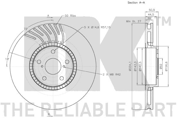 NK 3145104 Bremsscheibe