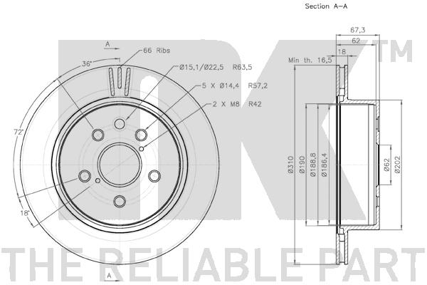 NK 3145106 Bremsscheibe