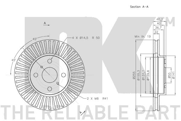 NK 3145107 Bremsscheibe