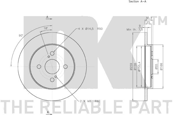 NK 2045109 Bremsscheibe
