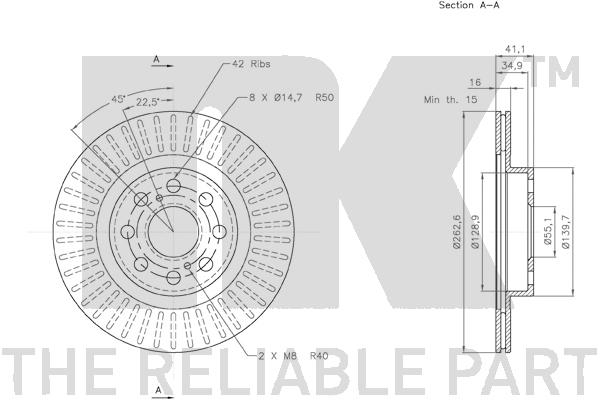 NK 2045110 Bremsscheibe