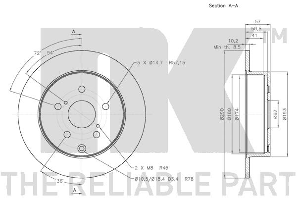 NK 3145112 Bremsscheibe