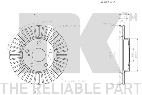 NK 3145120 Bremsscheibe
