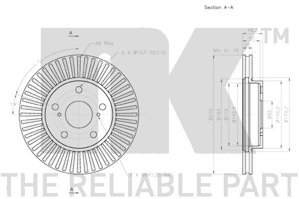 NK 3145121 Bremsscheibe