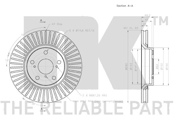 NK 3145122 Bremsscheibe