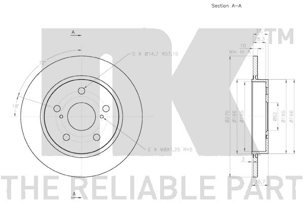 NK 3145123 Bremsscheibe