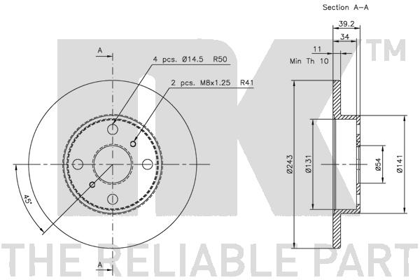 NK 204512 Bremsscheibe