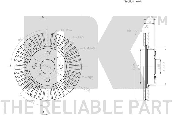 NK 3145134 Bremsscheibe