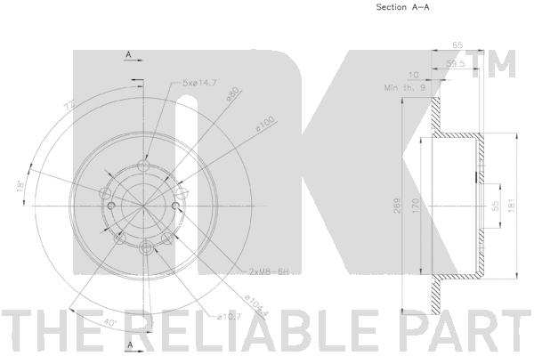 NK 2045144 Bremsscheibe